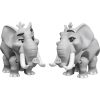 Elephant Couple Figurine Set – Articulated 3D Printed Elephants with Expressive Faces – Cute Desktop Companion Duo, Shelf Decor, or Collectible Gift for Adults – 3D Printed in Canada — 3D Printed Collectible by 3DCentral