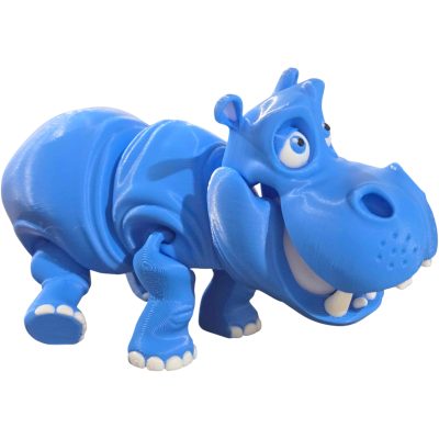 Articulated Hippo Figurine – Whimsical Desk Fidget for Teens & Adults – Stress Relief & Collectible – 3D Printed in Canada — 3D Printed Collectible by 3DCentral
