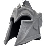 Ancient Warrior Helmet Miniature – Stylized Armor Helm Display for Tabletop Dioramas, Fantasy Terrain & Historical Collections