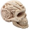 Carved Stone Skull – Ornamental Skull Sculpture with Tribal-Inspired Details for Gothic, Fantasy, or Occult Decor – 3D Printed in Canada — 3D Printed Collectible by 3DCentral