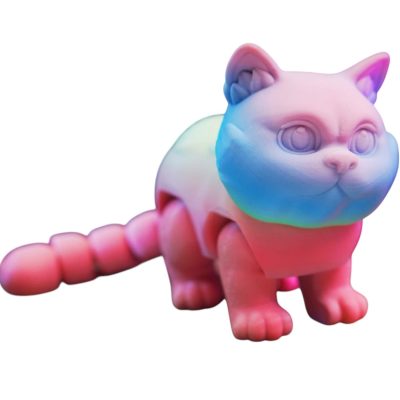 British Shorthair Cat Figurine – Articulated Collectible Companion for Desk Décor, Display, or Painting – 3D Printed in Canada — 3D Printed Collectible by 3DCentral