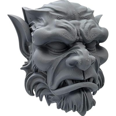 Scowling Gargoyle Wall Art – Gothic Demon Mask for Haunted Decor, Dungeon Ambience & Fantasy Lovers – 3D Printed in Canada — 3D Printed Collectible by 3DCentral