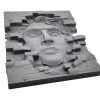 Face in the Brick Wall Sculpture – Surreal Illusion Art Piece for Home, Office, or Studio Display – 3D Printed in Canada — 3D Printed Collectible by 3DCentral