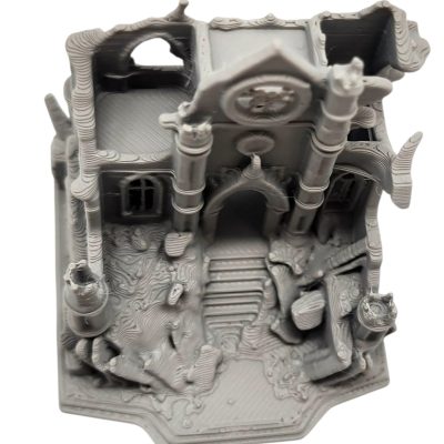 Shattered Castle Ruins Miniature – Gothic Fantasy Terrain for Tabletop RPG, Dioramas, or Display – Crumbling Cathedral Scenery – 3D Printed in Canada — 3D Printed Collectible by 3DCentral