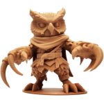 The Shapeshifter Owl Figurine – Transforming Owl with Claws & Warrior Wrap – Owls & Dragons Collection – Fantasy Paintable Sculpture