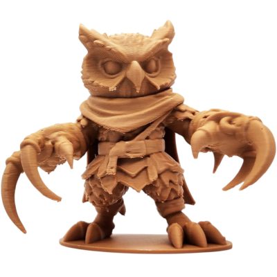 The Shapeshifter Owl Figurine – Transforming Owl with Claws & Warrior Wrap – Owls & Dragons Collection – Fantasy Paintable Sculpture – 3D Printed in Canada — 3D Printed Collectible by 3DCentral