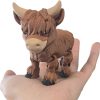 Highland Cow Figurine – Articulated Cute Cow Model with Textured Hair & Poseable Legs – Print-in-Place, No Supports Needed – 3D Printed in Canada — 3D Printed Collectible by 3DCentral