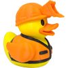 Construction Excavator Duck Figurine – Construction Worker Rubber Duck Display Toy with Hard Hat and Safety Vest for Desk, Office, or Collectors – 3D Printed in Canada — 3D Printed Collectible by 3DCentral