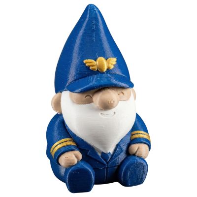 Aircraft Pilot Gnome Figurine – Cute Aviation Gift for Pilots, Travelers & Flight Enthusiasts – Collectible Shelf Decor for Office or Home – 3D Printed in Canada — 3D Printed Collectible by 3DCentral