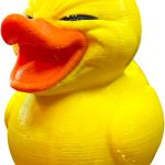 Accelerating Duck Figurine – Hilarious High-G-Force Expression Collectible Sculpture for Desk, Shelf or Gift Display – 3D Printed in Canada
