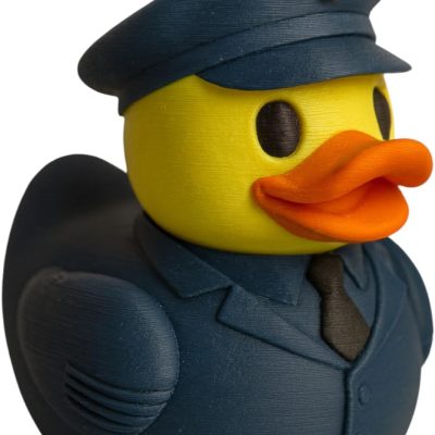 Aircraft Pilot Duck Figurine – Funny Duck Style Captain Décor for Desk, Bathroom or Shelf – Aviation Gift for Pilots & Travelers — 3D Printed Collectible by 3DCentral