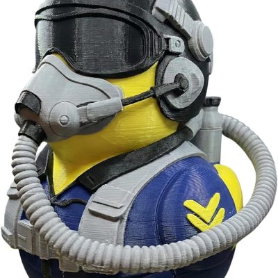Airforce Pilot Duck Figurine – Tactical Helmet, Aviation Suit & Oxygen Mask – Military Duck Collectible for Display or Gifting — 3D Printed Collectible by 3DCentral