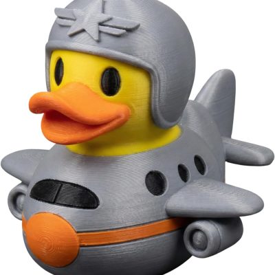 Airplane Duck Figurine – Aviation Rubber Duck Collectible for Pilots, Travelers & Duck Lovers – Jet-Themed Desk Decor or Gag Gift — 3D Printed Collectible by 3DCentral