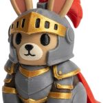 Armored Bunny Collectible Figurine - Unique Desk Decor for Adults