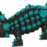 Articulated Ankylosaurus Figurine – Flexible Dinosaur Skeleton Display Model for Desk or Shelf – Collectible Prehistoric Decor for Adults – 3D Printed in Canada (Abyssal Glacier)