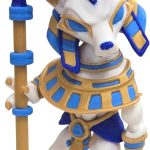 Articulated Anubis Figurine – Egyptian Jackal God Collectible with Staff & Poseable Joints – Fantasy Mythology Decor for Teens & Adults – 3D Printed in Canada (Sacred Azure)