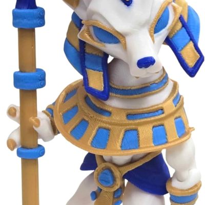 Articulated Anubis Figurine – Egyptian Jackal God Collectible with Staff & Poseable Joints – Fantasy Mythology Decor for Teens & Adults — 3D Printed Collectible by 3DCentral