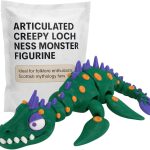 Articulated Twisty Creepy Loch Ness Monster Collectible Figurine – Flexible Desk Companion Cryptid for Teens & Adults – Mythical Desk Display