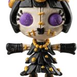 Articulated Gothic Flapper Doll – Twisty 20s Party Dancer Figure for Shelf Display or Collectible Gift – Black, Purple & Gold Skeleton Look – 3D Printed in Canada