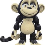 Articulated Monkey Figurine with Poseable Limbs – Collectible 3D Printed Primate Decor for Desk or Shelf Display – 3D Printed in Canada (Black)