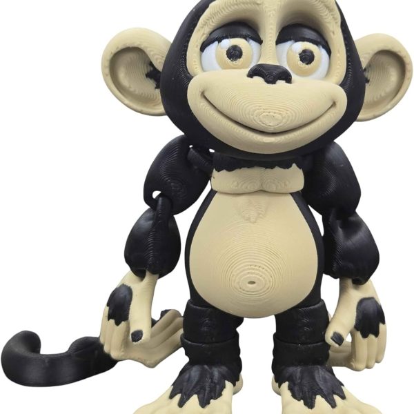 Articulated Monkey Figurine Black