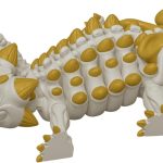 Articulated Skeleton Ankylosaurus Figurine – Flexible Dinosaur Display Model for Desk, Shelf, or Collector’s Case — 3D Printed Collectible by 3DCentral