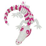 Articulated Skeleton Crocodile Figurine – Poseable Bone-Style Reptile Display for Desk, Shelf or Collectible Decor — 3D Printed Collectible by 3DCentral