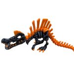 Articulated Skeleton Spinosaurus Dinosaur Figurine – Prehistoric Collectible – 3D Printed in Canada (Shadow Ember)