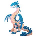 Articulated Snow Dragon Figurine – Fantasy Creature Collectible with Poseable Spine & Wings – 3D Printed in Canada