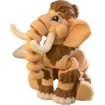 Articulated Spiral-Tusk Mammoth Figurine – Poseable Prehistoric Animal Model for Shelf Display, Desk Decor & Collectors