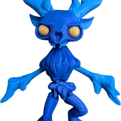 Articulated Twisty Wendigo Figurine – Blue Fantasy Creature Display Model for Collectors & Fans — 3D Printed Collectible by 3DCentral