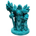 Automaton Ice Wizard Figurine – 32mm Fantasy Collectible Miniature for Painting, Display & RPG Settings – Frost Mage Robotic Figure
