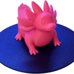 Axolotl Duck Figurine – Cute Fantasy Animal Hybrid for Collectors & Desktop Display – Pink Spiky Duck-Axolotl Creature Statue — 3D Printed Collectible by 3DCentral