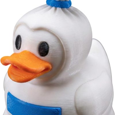 Bagged Milk Duck Figurine – Funny Canadian Gag Gift, Cute Shelf Décor for Desk or Kitchen, White Duck with Milk Bag Twist — 3D Printed Collectible by 3DCentral