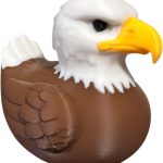Bald Eagle Duck Figurine – Patriotic Bald Eagle Decor, Americana Bird Display for Desk or Shelf – 3D Printed in Canada