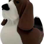 Basset Hound Duck Figurine – Adorable Dog-Themed Rubber Duck Hybrid Décor for Desk, Shelf, or Gift Display – K3D