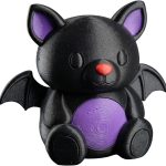 Cute Bat Bear Figurine – Halloween Gothic Decor | Adorable Vampire Bat Aesthetic Collectible for Desk, Shelf, or Gifting – 3D Printed in Canada