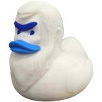 Bigfoot Duck Figurine – Cryptid Decor for Collectors & Mythical Creature Fans – White & Blue Yeti Duck Sculpture — 3D Printed Collectible by 3DCentral