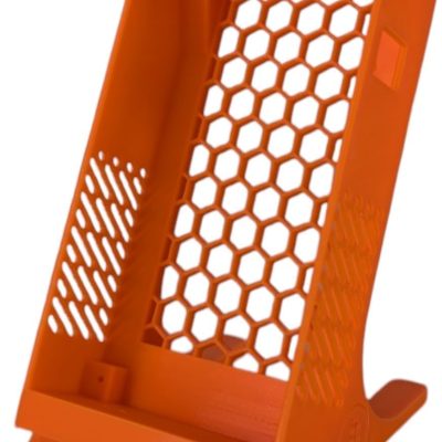 Mesh Stand – Compatible with Bitaxe Supra, Gamma & More | Orange 3D-Printed Case with Passive Airflow & Rock-Solid Stability – Open-Source Design — 3D Printed Collectible by 3DCentral