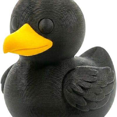 Black Raven Duck Collectible Figurine - Unique Desk Decor and Conversation Starter - Gift for Adults — 3D Printed Collectible by 3DCentral