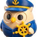 Boat Captain Owl Collectible Figurine - Unique Desk Decor for Adults