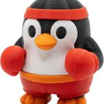 Boxing Penguin Figurine – Funny Penguin Collectible with Boxing Gloves & Headband – Cute Desktop Decor or Gift for Animal Lovers & Figurine Collectors – 3D Printed in Canada
