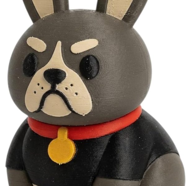 Bulldog Bunny Collectible Figurine – Unique Desk Decor for Adults