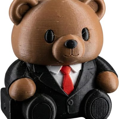 Business Teddy Bear Cub Figurine – Cute Office Desk Decor, Collectible Bear in Suit for Adults & Teens, Funny Executive Animal Gift — 3D Printed Collectible by 3DCentral