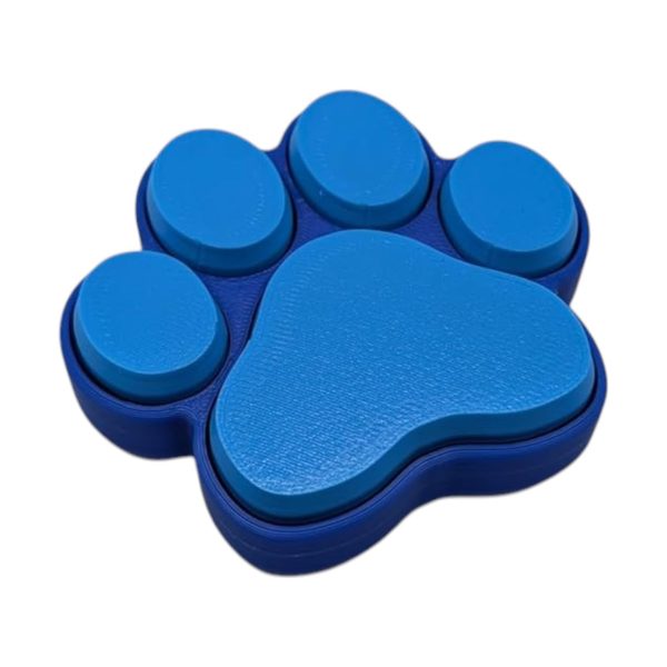 Cat Paw Collectible Clicker – Satisfying Tactile Desk Gadget in Blue for Teens & Adults – 3D Printed in Canada