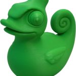 Chameleon Duck Figurine – Fantasy Hybrid Reptile Collectible, Curved Tail Dragon-Duck Fusion Sculpture, Quirky 3D Art for Display or Gifting