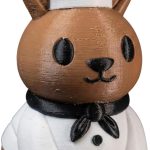 Chef Bunny Figurine – Cute Bunny Decor for Desk, Kitchen or Shelf – Animal Miniature Rabbit Statue for Adults & Teens – Culinary Gift Idea