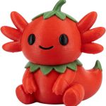 Chili Pepper Axolotl Collectible Figurine - Unique Desk Decor for Adults