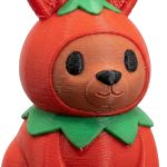 Chili Pepper Bunny Figurine – Cute Collectible Animal Sculpture for Shelf, Desk, or Gift – Fun Spicy Bunny Decor for Teens & Adults