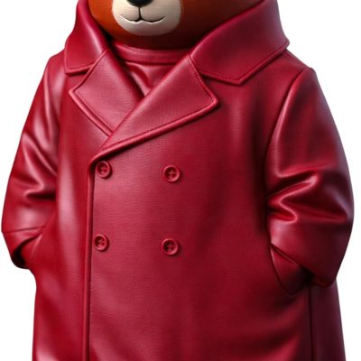 Classy Teddy Bear Figurine in Red Trench Coat – Cute Bear Statue for Desk, Shelf or Display – Collectible Gift for Teens & Adults — 3D Printed Collectible by 3DCentral